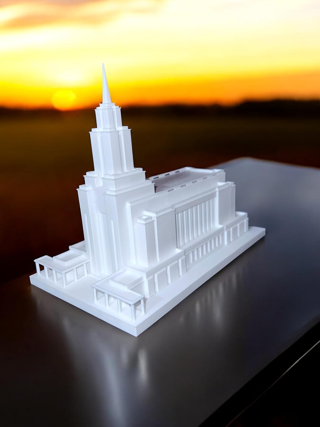 Oquirrh Mountain Utah Temple 3D Light-Up Model – LDS Temple Replica Home Décor Gift