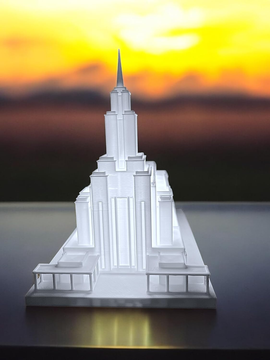 Oquirrh Mountain Utah Temple 3D Light-Up Model – LDS Temple Replica Home Décor Gift