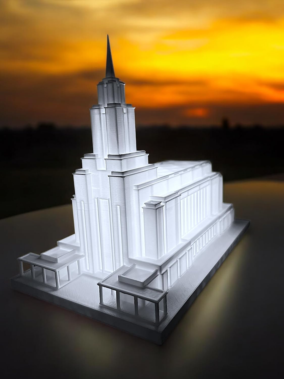 Oquirrh Mountain Utah Temple 3D Light-Up Model – LDS Temple Replica Home Décor Gift