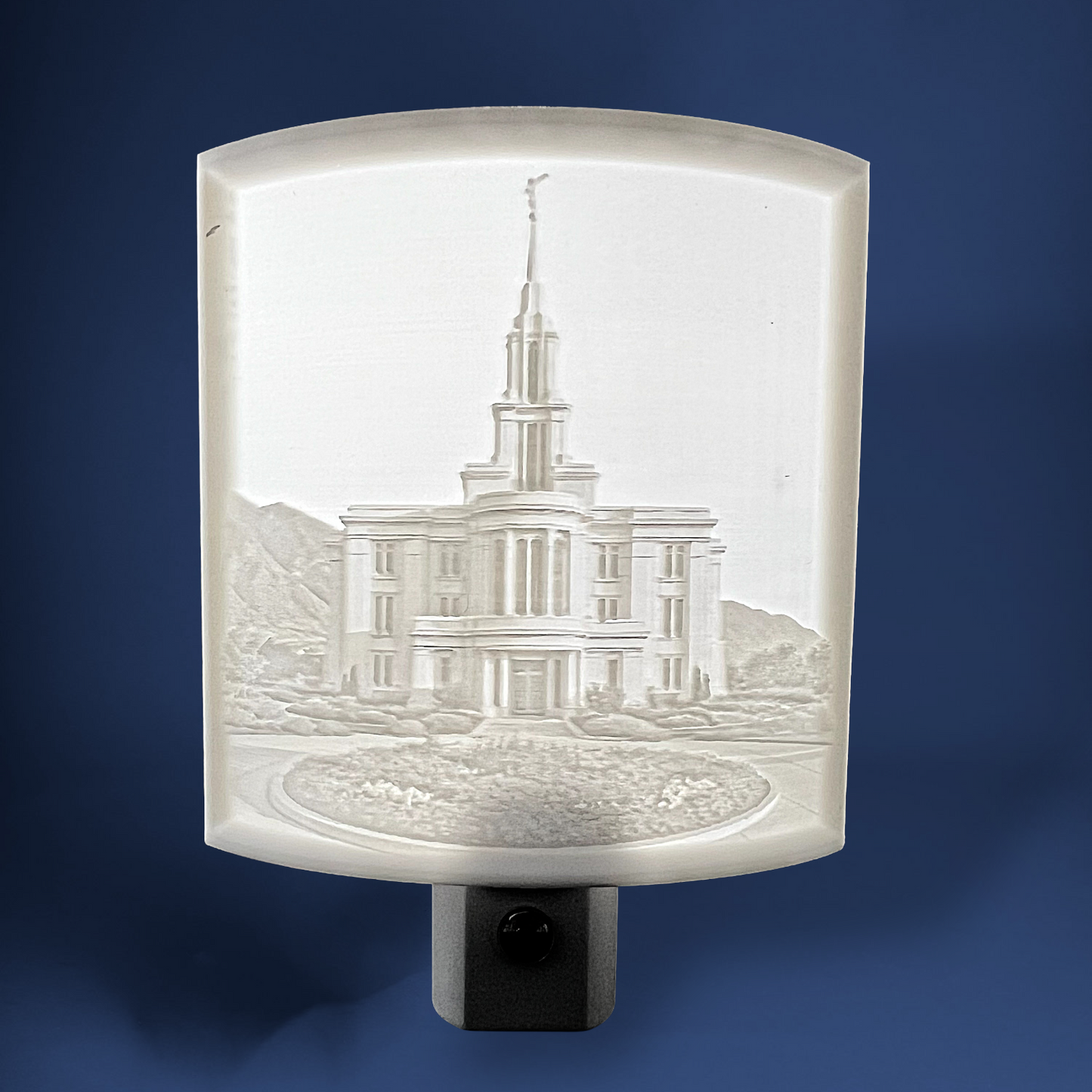 Payson Utah Temple Night Light