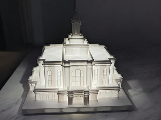Ogden Utah Temple-Inspired Personalized Photo Lamp – Custom LDS Wedding, Sealing Statue; Anniversary Gift